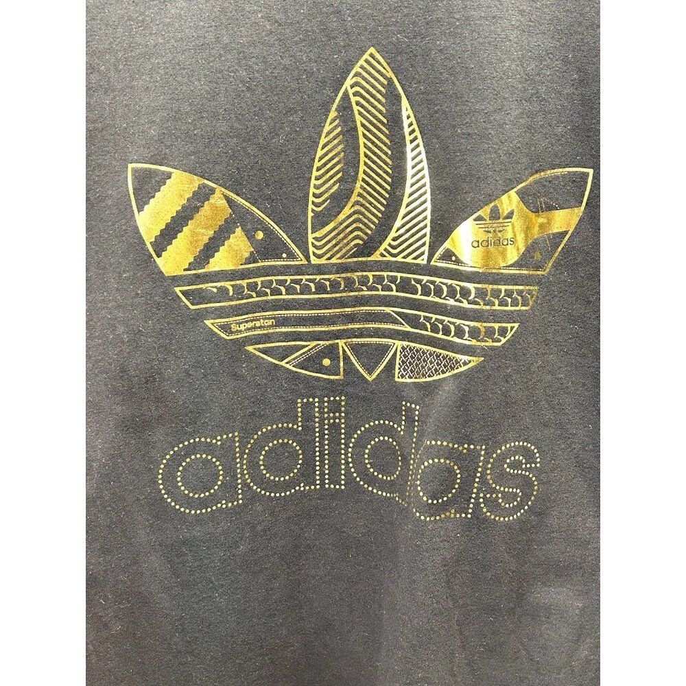Adidas Originals Superstan Men's Cotton T Shirt - Adult S- Black - Picture 2 of 12